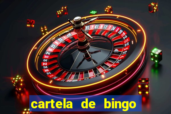 cartela de bingo pra imprimir