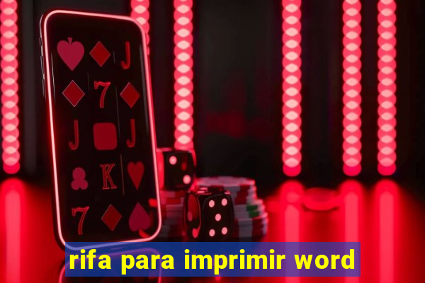 rifa para imprimir word